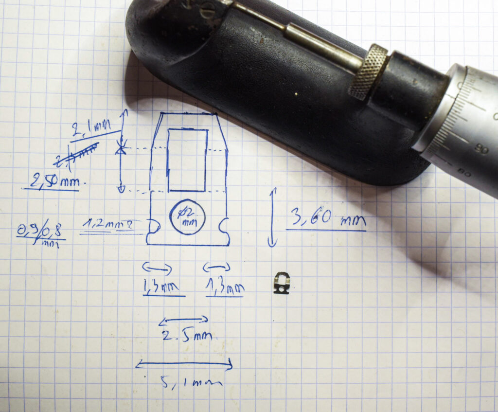 Dessin et usinage d'une pièce détachée de Leica M6, responsable du crantage du bouton de vitesse.